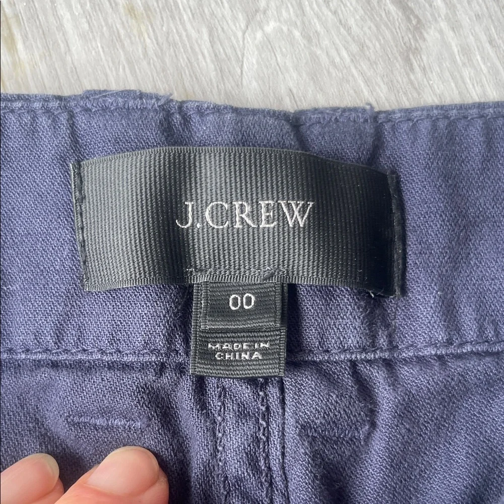 J. Crew Women’s Deep Blue Chino Cargo Pants, 00 size. - Picture 2 of 16